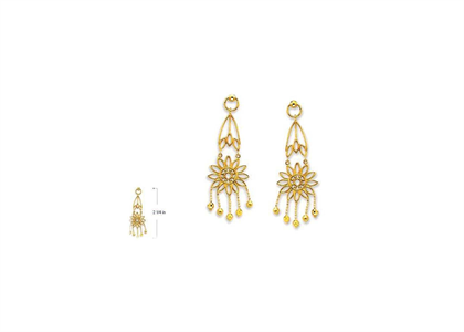 White Gold Plated | Chandelier Earrings